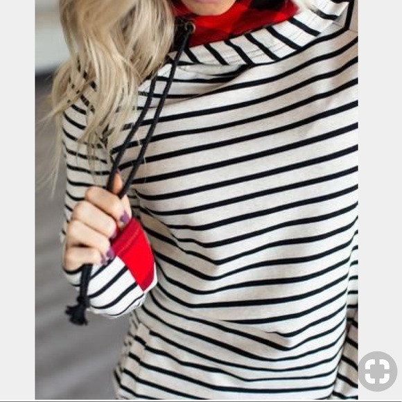 Mindy Maes Market Tops - Mindy Maes market double hooded sweatshirt